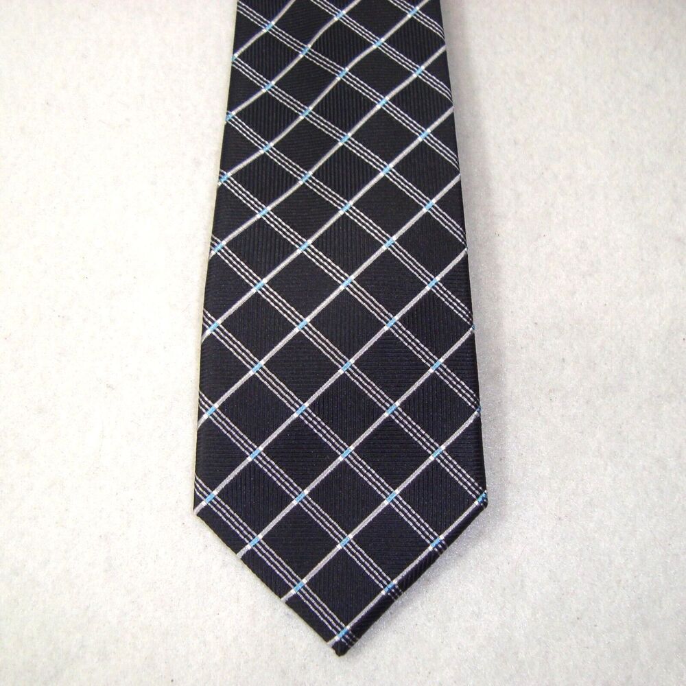 NEW! Jos. A. Bank Reserve Black White Print Silk Tie